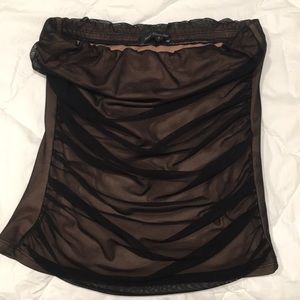 ❗️5for$25❗️ Black Mesh Strapless Tube Top